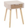 Home Deco Factory Table de chevet avec tiroir rose