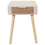 Home Deco Factory Table de chevet avec tiroir rose