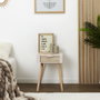 Home Deco Factory Table de chevet avec tiroir rose