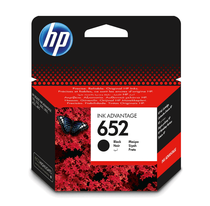 HP 652 Noir Cartouche d'encre originale Ink Advantage HP 652 Noir Cartouche d'encre originale Ink Advantage