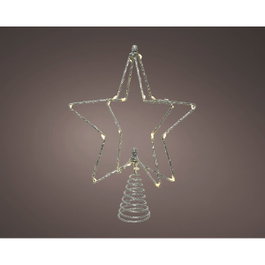 Lumineo Étoile de Noël 3D Argentée avec 20 MicroLEDs