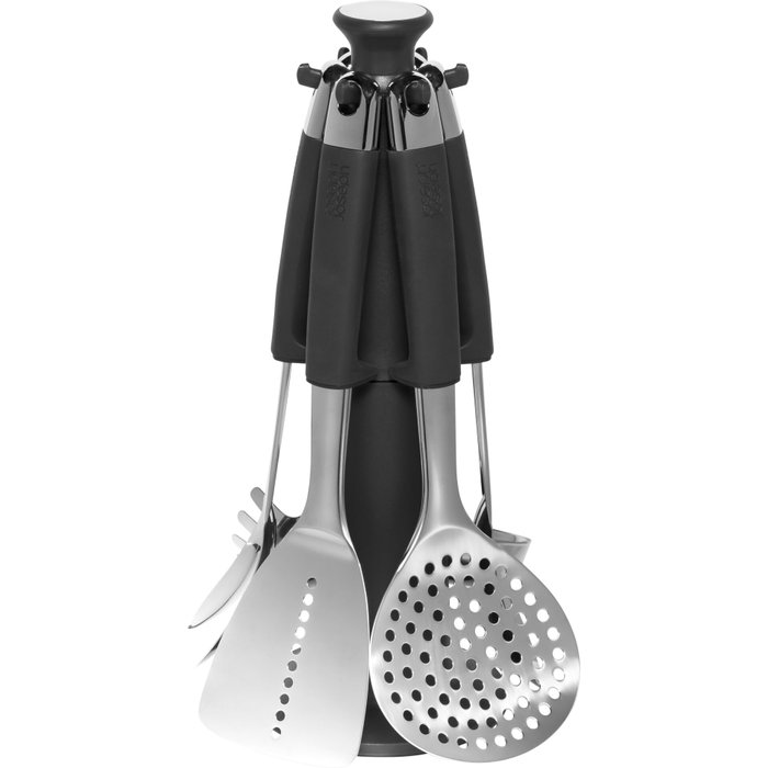 Joseph Joseph Elevate Set d'ustensiles avec support rotatif en acier inoxydable