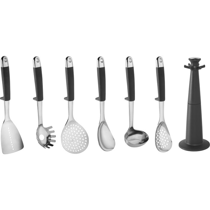 Joseph Joseph Elevate Set d'ustensiles avec support rotatif en acier inoxydable