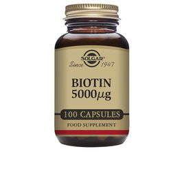 Solgar Biotine 5000 µg - 100 comprimés pour Cheveux, Peau et Ongles Forts