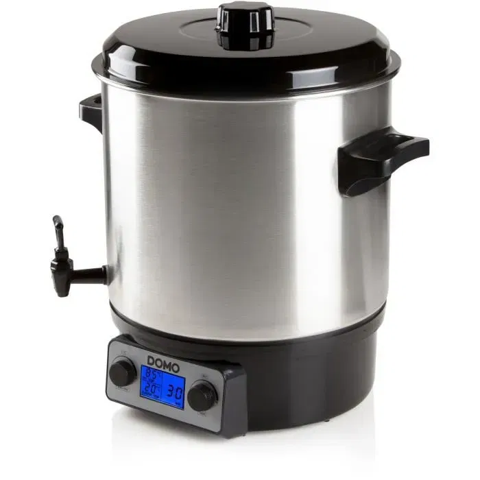 DOMO Stérilisateur de bocaux DO42325PC - 27 litres, 2000 W, en acier inoxydable, pour 14 à 18 bocaux