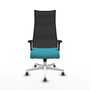 Piqueras y Crespo Chaise de Bureau Albacete XL Turquoise et Noir