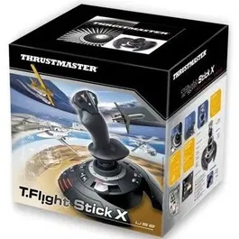 Thrustmaster T-FLIGHT STICK X - Joystick USB pour PC et PS3 - 12 boutons, 4 axes - Socle lesté et programmable - Compatible Flight Simulator X