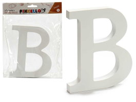 Pincello Lettre B en Bois Blanc 1,8 x 15 cm (Set de 12)