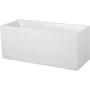 EDA Bac à plantes Graphit - 98 litres - 99.5 x 39 x 43 cm - Blanc Cérusé - Pour terrasse, patio ou jardin
