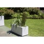 EDA Bac à plantes Graphit - 98 litres - 99.5 x 39 x 43 cm - Blanc Cérusé - Pour terrasse, patio ou jardin