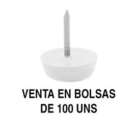 HERRAJES ALK Patins glisseurs anti-bruit OTTO blanc Ø20 mm (sac de 100 unités)