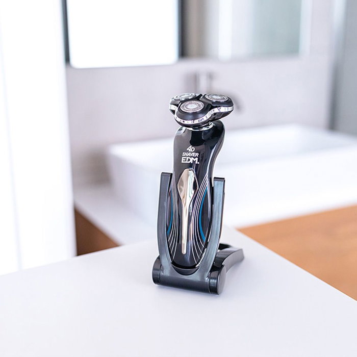 Edm Rasoir Électrique Rechargeable 3W Triple Tête Flottante Autonomie 45 min Noir
