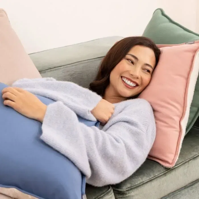 Medisana HC 250 Coussin chauffant sans fil au graphène, 10 W, rechargeable, 3 niveaux de température, arrêt automatique - Vert