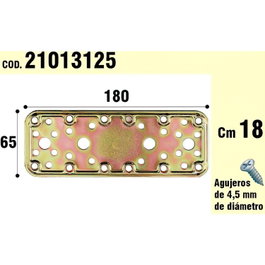 WOLFPACK LINEA PROFESIONAL Support pour bois à plaque bichromatée 65x180 mm