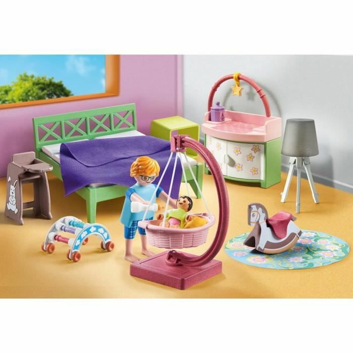 Playmobil Chambre de parents avec berceau suspendu, 50 pièces