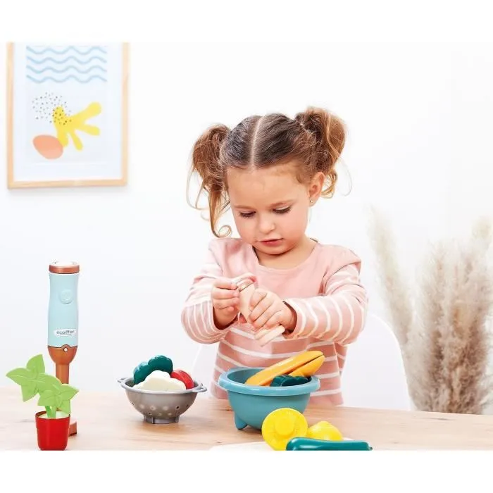 Ecoiffier 1679 Coffret Salé - Ensemble de Soupe pour Enfant - Jeu d'Imitation Nourriture pour Apprendre à Manger Sainement