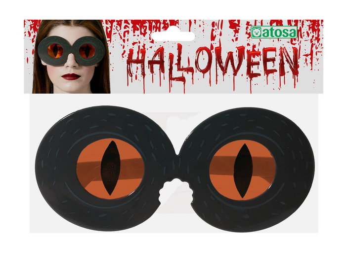 Atosa Lunettes Monstre avec Yeux de Reptile Orange