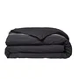 Today Parrure de lit Prestige - 2 personnes - 220 x 240 cm - Percale 100% coton avec finition dentelle - Couleur Fusain