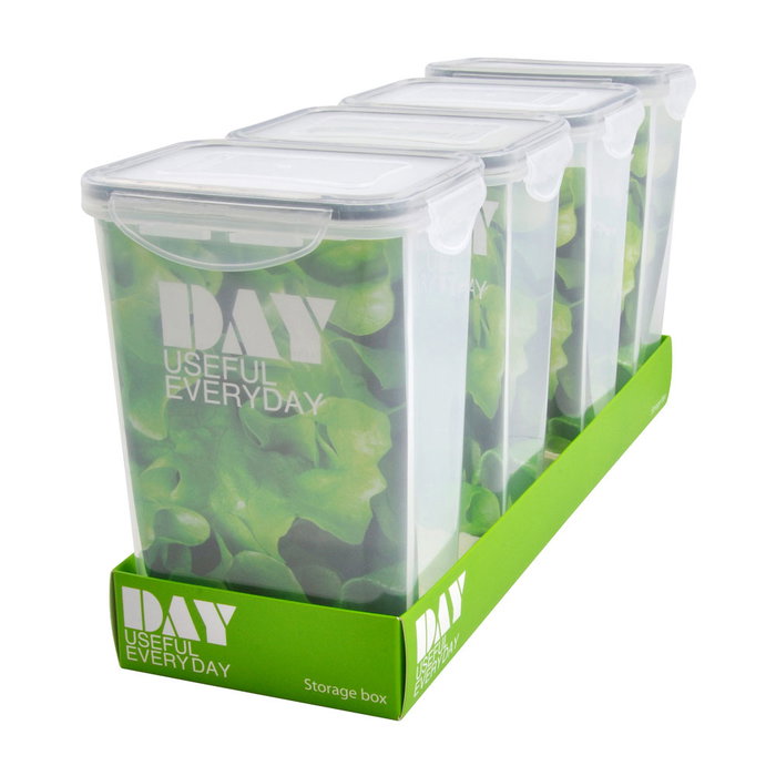 Day Lot de 4 boîtes hermétiques rectangulaires de 1,3 L