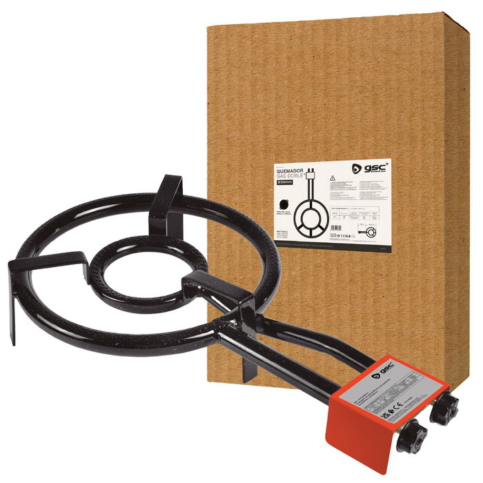 Vassary Brûleur à gaz double Ø350mm pour paellas de Ø200mm à Ø500mm Vassary Brûleur à gaz double Ø350mm pour paellas de Ø200mm à Ø500mm