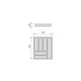 Emuca Range-couverts Optima Vertex/Concept Blanc