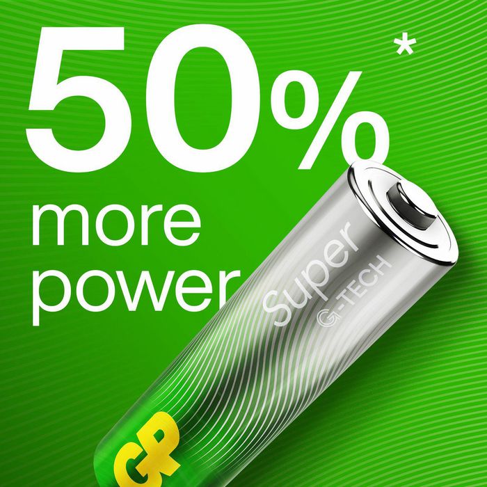 GP Batteries Super Alkaline AAA 24A/LR03, paquet de 20, technologie G-Tech anti-fuites, autonomie 10 ans
