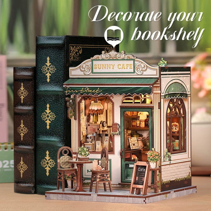 Figurine Model Kit Miniature House Sunny Cafe 20 x 16 cm