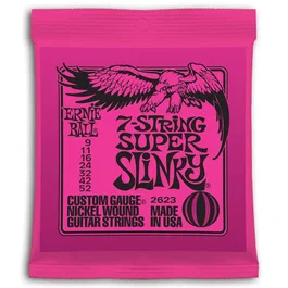 ERNIEBALL Jeu de cordes électrique Slinky 7 cordes Super 9-52