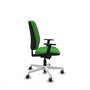 PIQUERAS Y CRESPO Chaise Alares Synchrone/Traslack Tissu Vert Structure Polyamide Blanc Accoudoir 1D Sans Appui-tête Roulettes 65mm