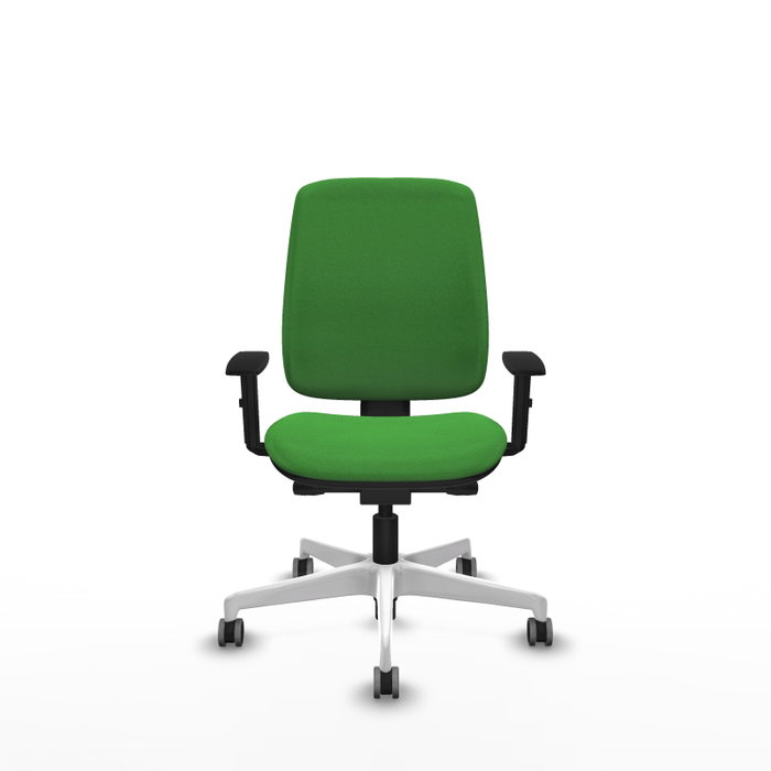PIQUERAS Y CRESPO Chaise Alares Synchrone/Traslack Tissu Vert Structure Polyamide Blanc Accoudoir 1D Sans Appui-tête Roulettes 65mm PIQUERAS Y CRESPO Chaise Alares Synchrone/Traslack Tissu Vert Structure Polyamide Blanc Accoudoir 1D Sans Appui-tête Roulettes 65mm