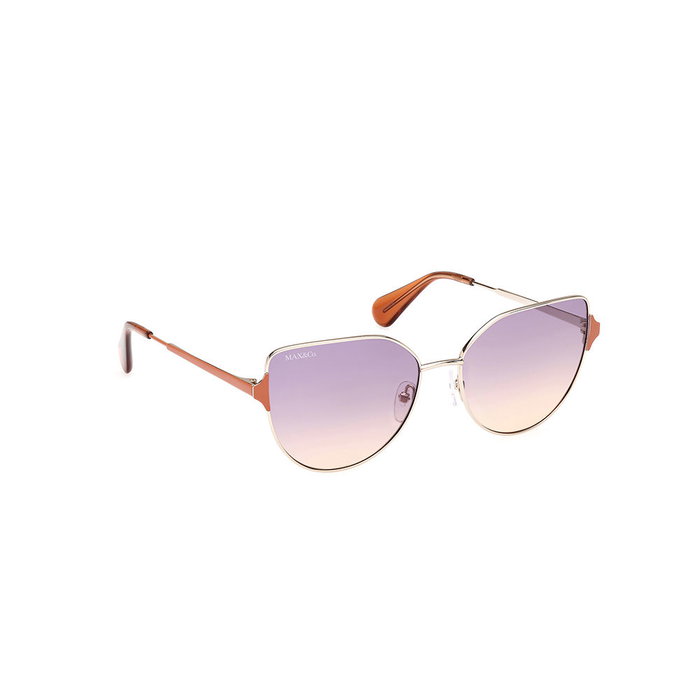 Max & Co Lunettes de soleil MO0082 32Z Femme Cat-eye Monture Dorée Verres Violet Miroir Dégradé Max & Co Lunettes de soleil MO0082 32Z Femme Cat-eye Monture Dorée Verres Violet Miroir Dégradé