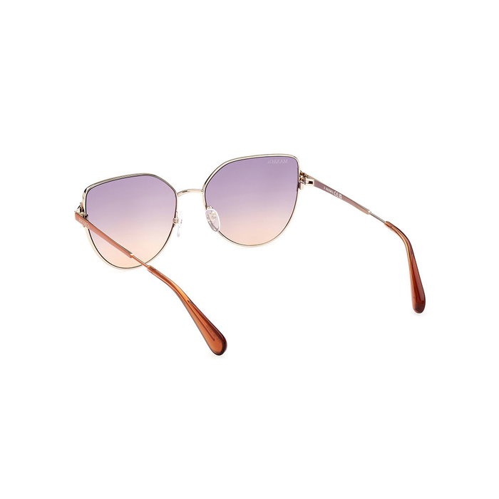 Max & Co Lunettes de soleil MO0082 32Z Femme Cat-eye Monture Dorée Verres Violet Miroir Dégradé Max & Co Lunettes de soleil MO0082 32Z Femme Cat-eye Monture Dorée Verres Violet Miroir Dégradé