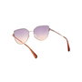 Max & Co Lunettes de soleil MO0082 32Z Femme Cat-eye Monture Dorée Verres Violet Miroir Dégradé