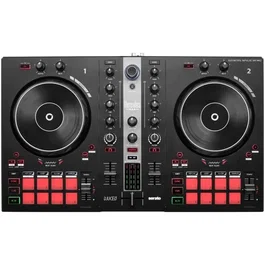 Hercules DJControl Inpulse 300 MK2 - Contrôleur DJ USB 2 voies avec 16 pads, carte son intégrée, compatible Serato et tutoriels Beatmatch Guide