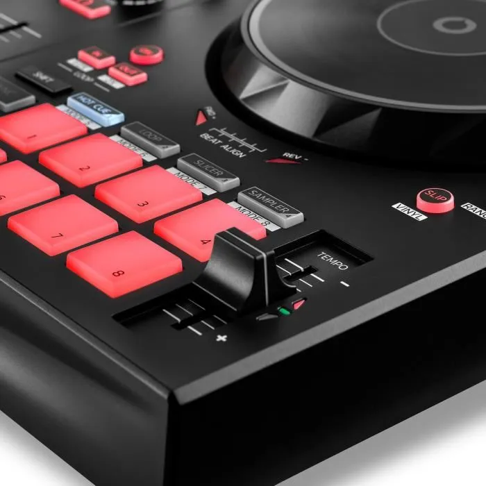 Hercules DJControl Inpulse 300 MK2 Contrôleur DJ USB 2 voies 16 pads Carte son intégrée