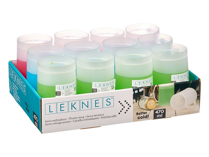 Leknes Jarra Enfriadora Multicolore 11 x 14,5 x 8 cm Plastique 473 ml (Set de 24)