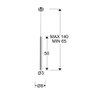 Suspension Varas en Acier et Acrylique LED 5W