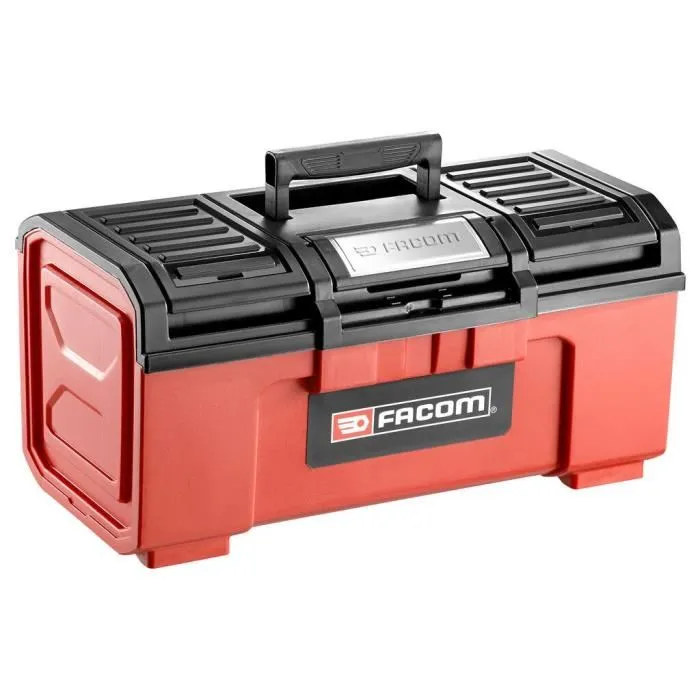 Facom TBX1M.PB Caisse à outils en polypropylène renforcé avec 20 outils, tournevis Protwist, clés, marteau et pince, couvercle cadenassable