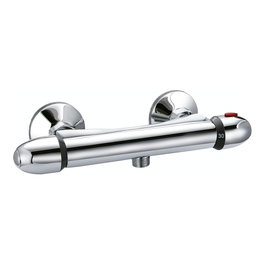 Verhal Mitigeur de douche thermostatique en laiton avec douche 3 fonctions et flexible 1,70 m Rodé en chrome de l'Espagne