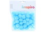 Innspiro Pompons en polypropylène bleu 25mm, 50 unités