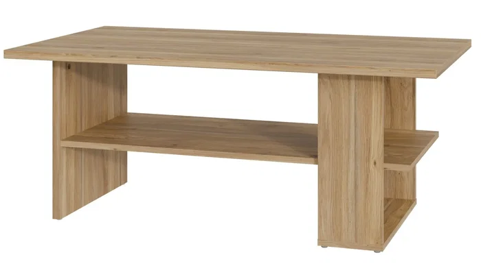 Mauvella Table basse rectangulaire en chêne, 2 plateaux, dimensions 110 x 60 x 45 cm - Apportez une touche d'élégance à votre salon