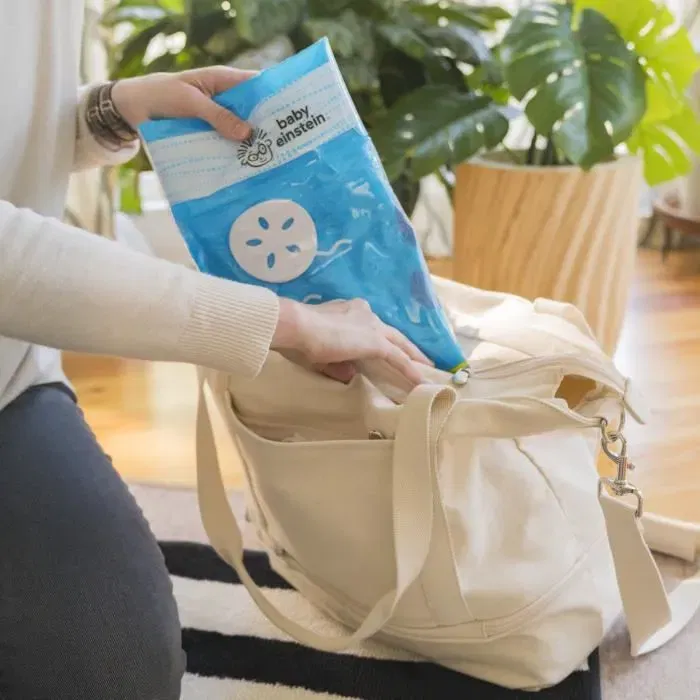 Baby Einstein Tapis d'eau gonflable pour bébé Opus's Ocean of Discovery, jeu sensoriel d'éveil, facile à nettoyer et pliable, jouet dès la naissance