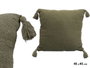 GIFTDECOR Coussin Pompon Vert 45x45 cm Housse 100% Coton et Rembourrage Polyester (Set de 8)