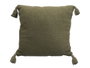 GIFTDECOR Coussin Pompon Vert 45x45 cm Housse 100% Coton et Rembourrage Polyester (Set de 8)