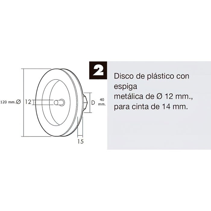 WOLFPACK LINEA PROFESIONAL Treuil volet plastique pointe métallique 120x40 mm WOLFPACK LINEA PROFESIONAL Treuil volet plastique pointe métallique 120x40 mm