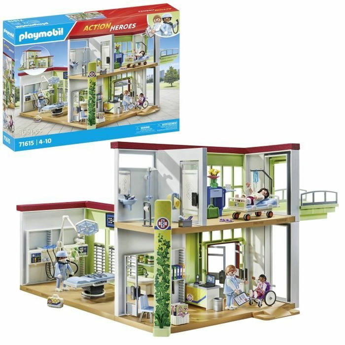 Playmobil 71615 Hôpital aménagé avec toit végétal, Action Heroes Playmobil 71615 Hôpital aménagé avec toit végétal, Action Heroes