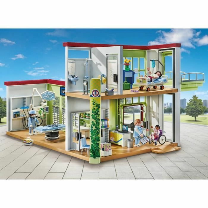 Playmobil 71615 Hôpital aménagé avec toit végétal, Action Heroes Playmobil 71615 Hôpital aménagé avec toit végétal, Action Heroes