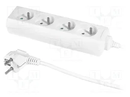 PLASTROL Rallonge réseau H05VV5-F 1,5m 4 prises