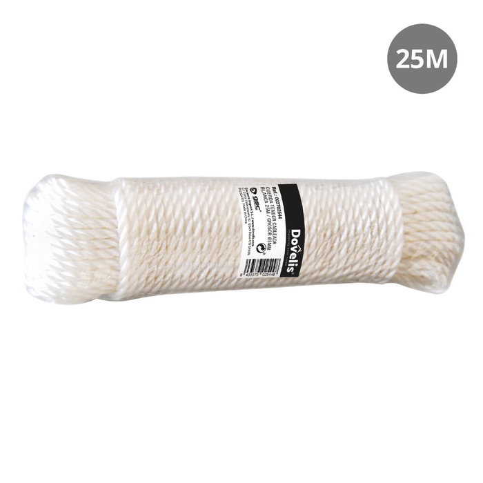 Dovelis Corde à linge câblée 25M - Blanca Dovelis Corde à linge câblée 25M - Blanca