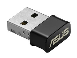 Asus USB-AC53 Nano - Adaptateur Wi-Fi USB Nano 802.11ac Dual-Band 5 GHz/2.4 GHz (867 Mbps/300 Mbps) avec MU-MIMO, pour Streaming 4K et Gaming, Noir
